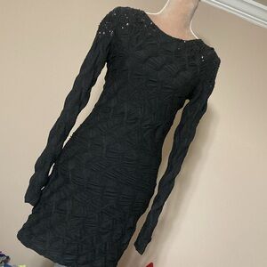Elegant Black bodycon with Sequin detailing  Dress - from Forever 21 - size S/M